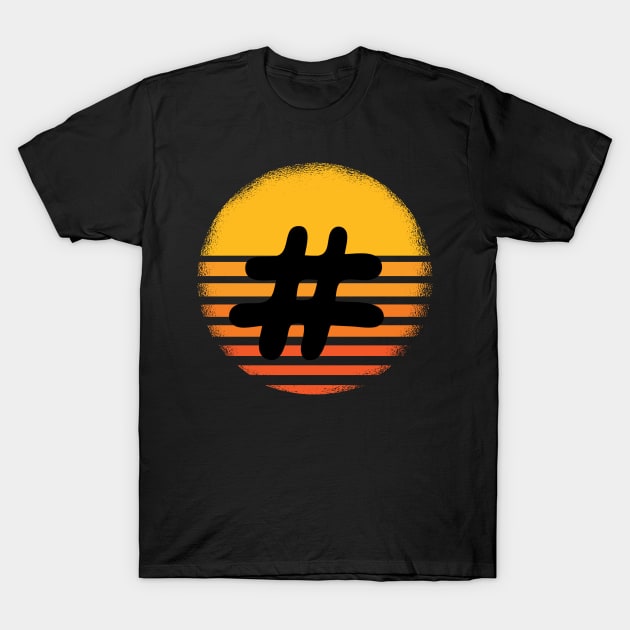 Vintage Hashtag T-Shirt by Imutobi